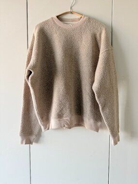 Outdoor Voices Oatmeal Beige MegaFleece Sherpa Crewneck Sweatshirt NWT Women's S